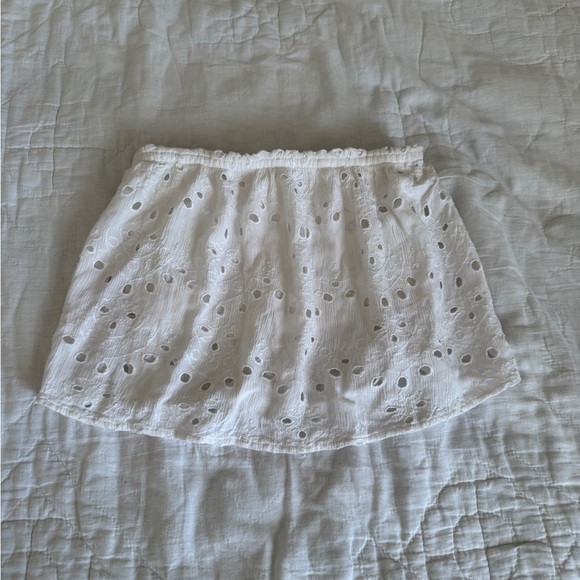 Hollister White Eyelet Crop Top XS - Picture 1 of 7